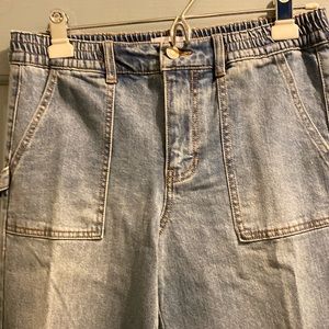 cargo jeans blue denim, size 16, for girls,RSQ